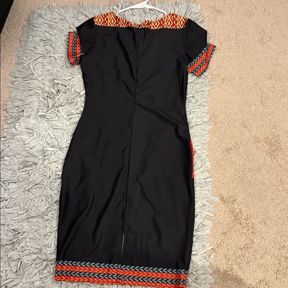 Colorful Patterned Women's Dress - Picture 4 of 6